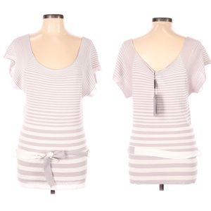 NWT Emporio Armani Belted Striped Sweater Top